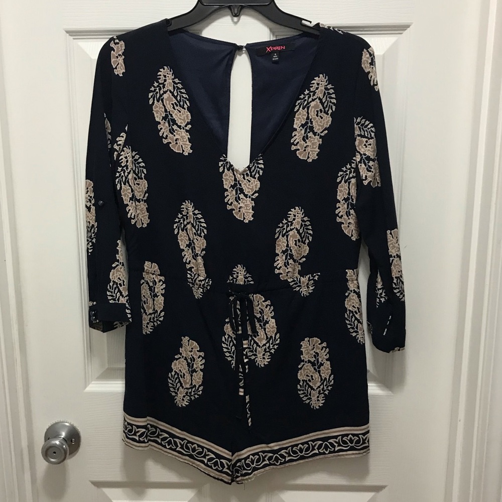 😍Xtaren | Navy Floral Romper - Picture 11 of 12